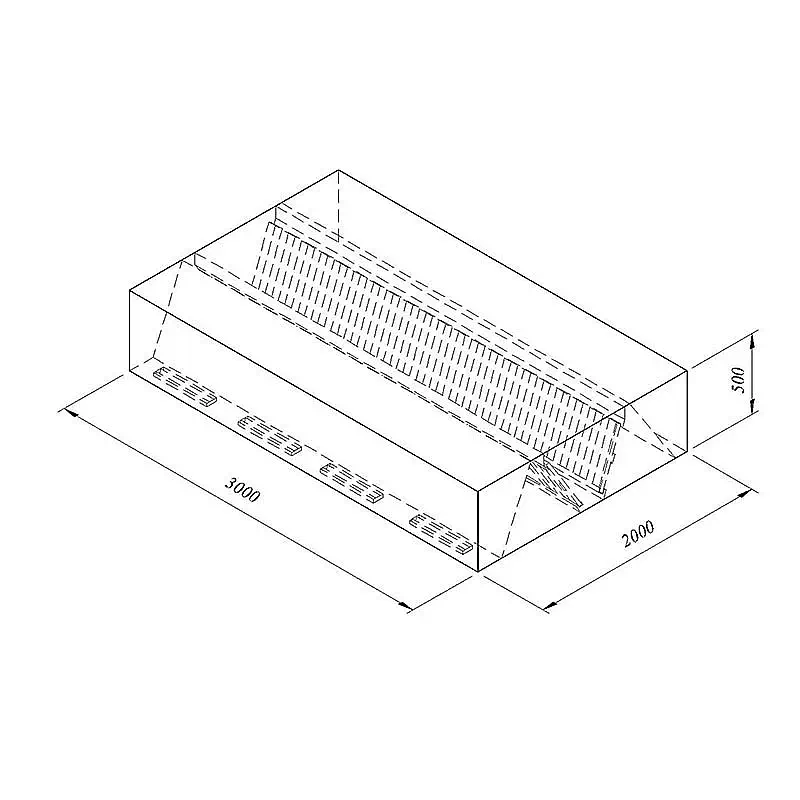 Öztiryakiler Kutu Tip Filtreli Çift Cidar Davlumbaz, 300x200 cm, Endüstriyel - 1