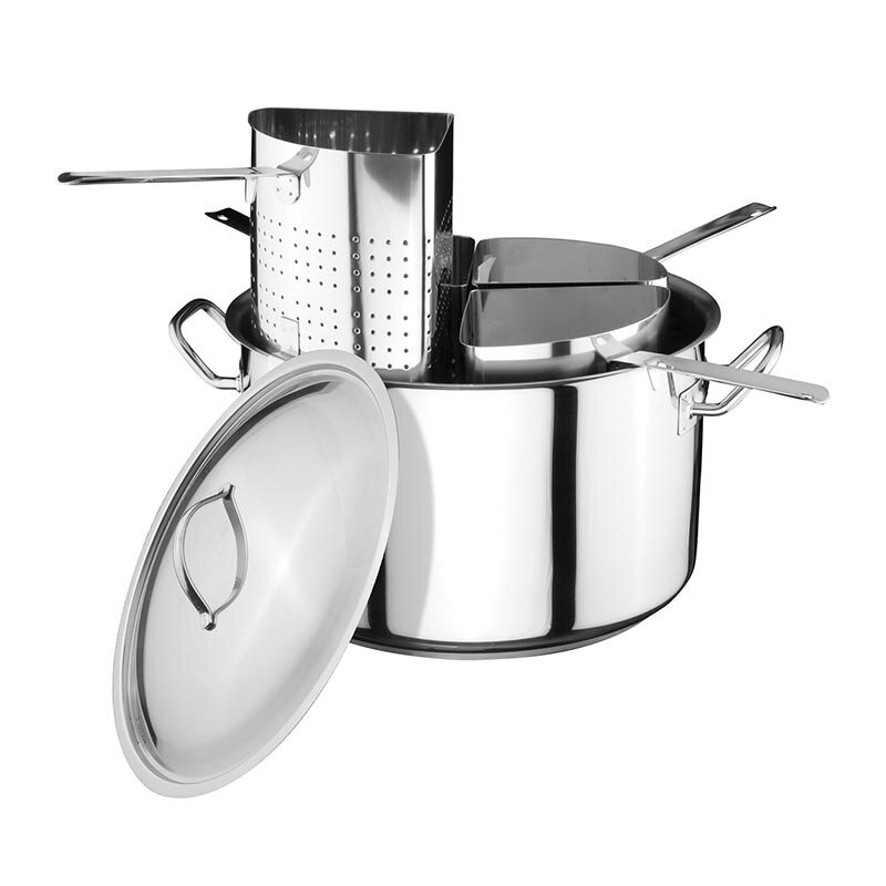 Öztiryakiler Makarna Pişirme Tenceresi, Paslanmaz Çelik, 4'lü Süzgeç, 40x26 cm - Öztiryakiler