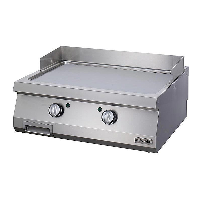 Öztiryakiler OGE 8070 C Düz Grill Plate, 80x70 cm, Sert Krom Kaplı, Elektrikli, 40 Kg. - Öztiryakiler