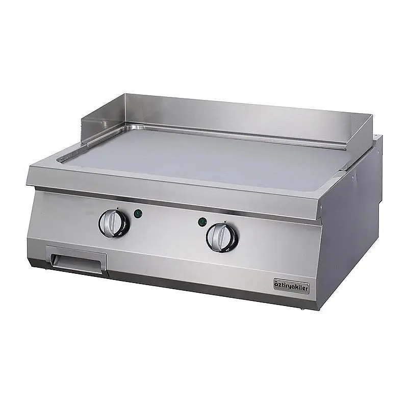 Öztiryakiler OGE 8070 C Düz Grill Plate, 80x70 cm, Sert Krom Kaplı, Elektrikli, 40 Kg. - 1