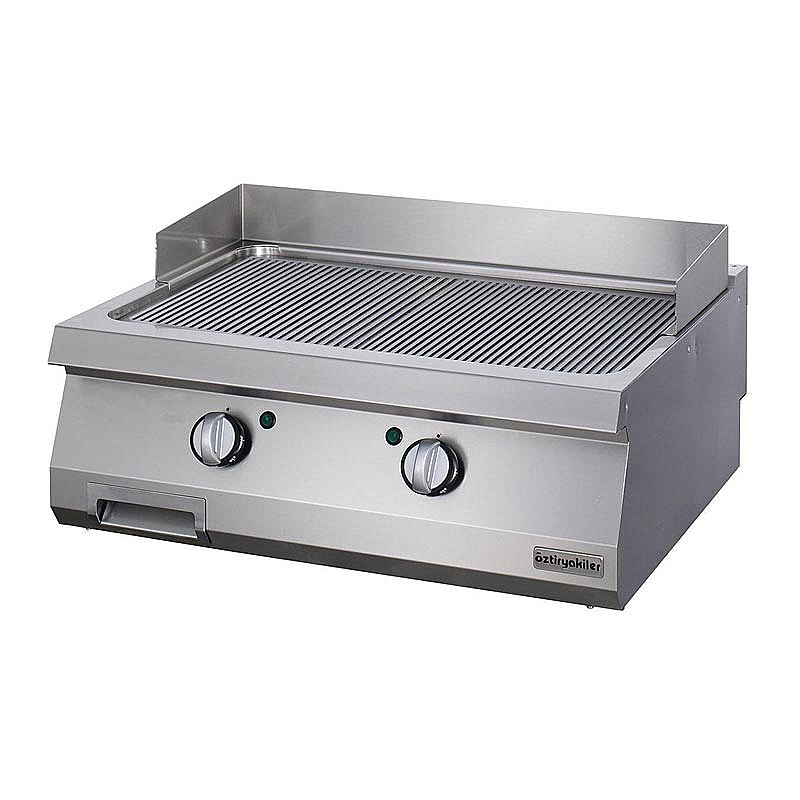 Öztiryakiler OGE 8070 N Oluklu Grill Plate, 80x70 cm, Elektrikli, Paslanmaz Çelik - Öztiryakiler