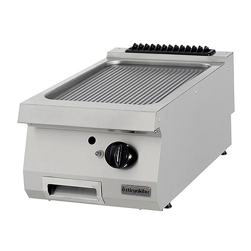 Öztiryakiler OGG 4070 N Oluklu Grill Plate, 40x70 cm, Sert Krom Kaplı, Gazlı, Paslanmaz Çelik - 1