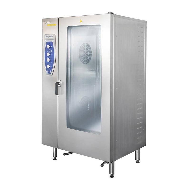Öztiryakiler OKFE 202 Konveksiyonlu Kızaklı Fırın, Emniyet Termostatlı, GN 2/1 20 Tepsi Kapasiteli, Elektrikli - 1