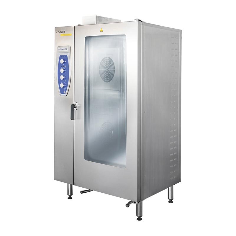 Öztiryakiler OKFG 202 Konveksiyonlu Kızaklı Fırın, Emniyet Termostatlı, GN 2/1 20 Tepsi Kapasiteli, Gazlı - Öztiryakiler