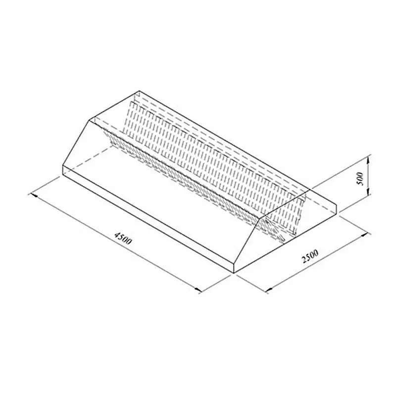 Öztiryakiler Orta Tip Filtreli Davlumbaz, 450x250 cm, Paslanmaz Çelik - 1