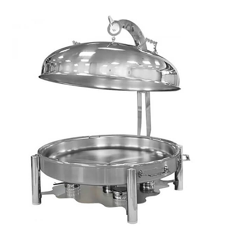 Öztiryakiler Ortadoğu Model Askılı Chafing Dish, Yuvarlak Kapaklı, 80 cm, Jel Yakıtlı, Profesyonel - Öztiryakiler
