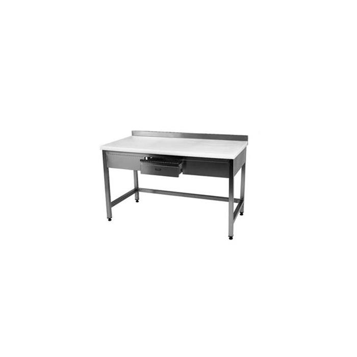 Öztiryakiler Polietilen Tabla Tek Çekmece Çalışma Tezgahı, 190x60 cm, Paslanmaz Çelik - Öztiryakiler