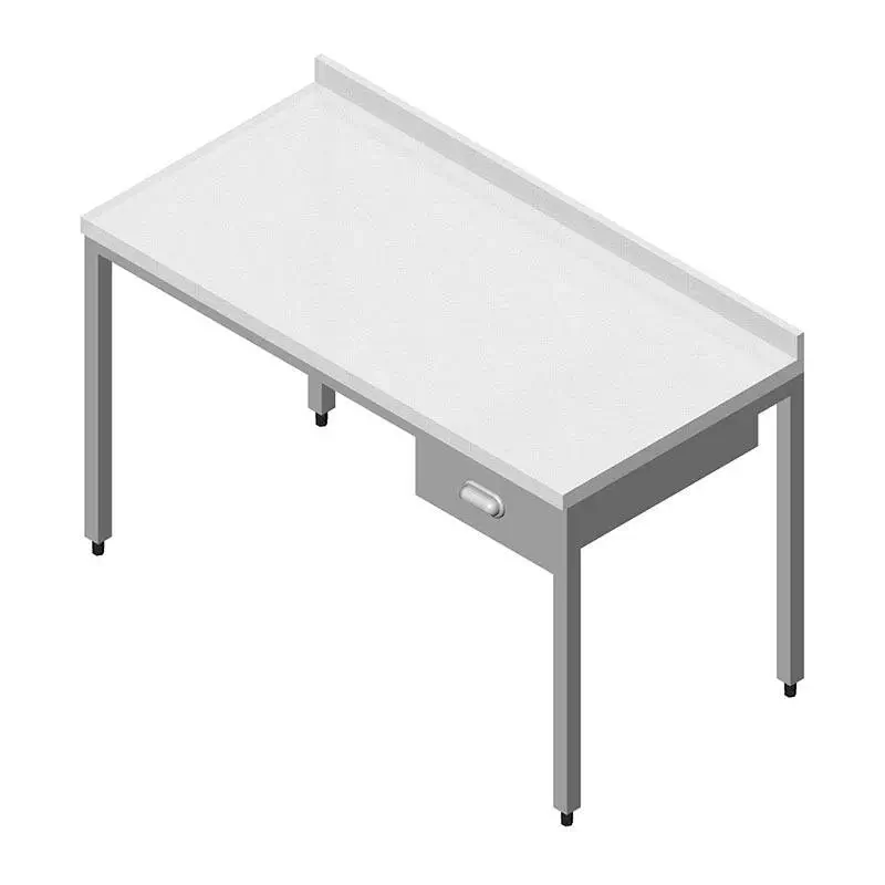 Öztiryakiler Polietilen Tabla Tek Çekmeceli Çalışma Tezgahı, Ayarlanabilir Ayaklı, 140x70 cm - 1