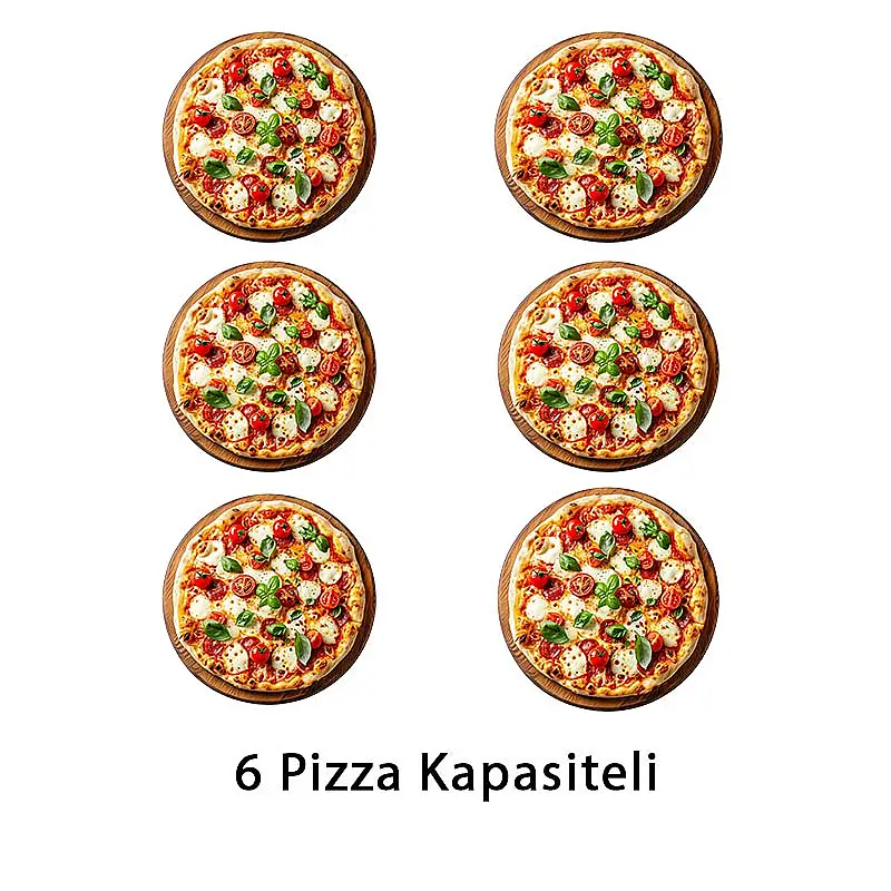 Öztiryakiler PROFI 10570 E 34 cm x 6 Pizza Kapasiteli Tek Katlı Pide Pizza Lahmacun Fırını, 90 Kg. - Öztiryakiler (1)