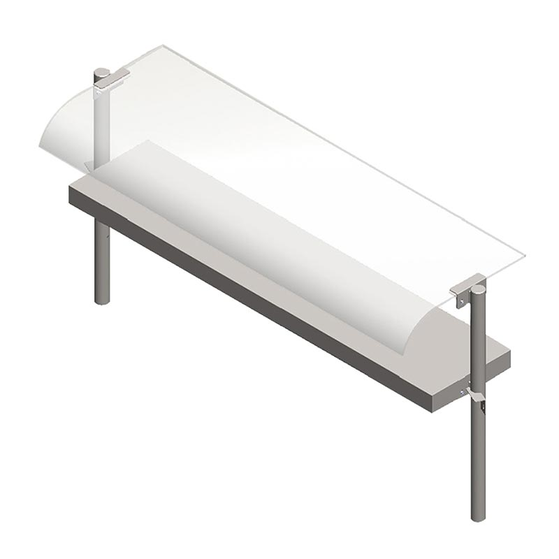 Öztiryakiler Servis Rafı, 120x30x53 cm, Paslanmaz Çelik - 1