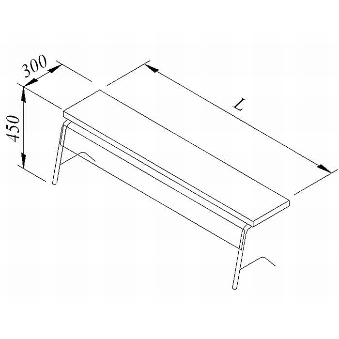Öztiryakiler Servis Rafı, 190x30x53 cm, Paslanmaz Çelik - 1