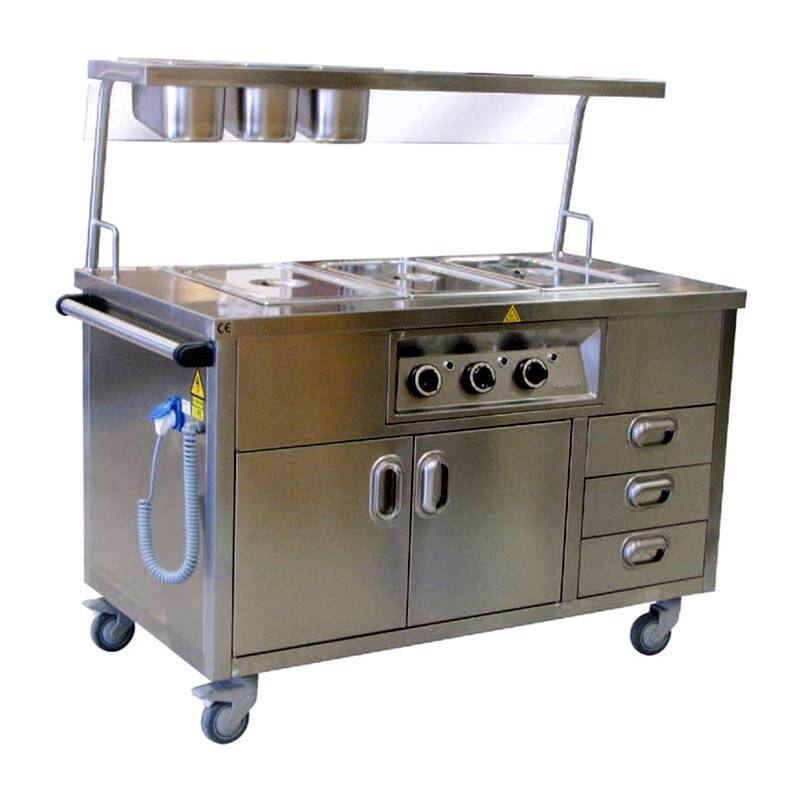 Öztiryakiler Servis Raflı Hareketli Benmari, Paslanmaz Çelik, Elektrikli - 1