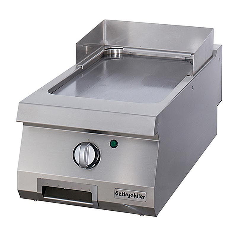 Öztiryakiler Set Üstü Düz Grill Plate, 40x90 cm, Krom, Elektrikli, Paslanmaz Çelik - Öztiryakiler