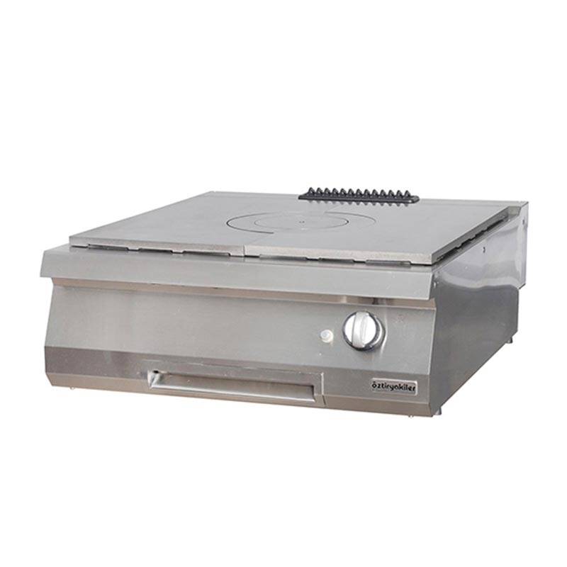 Öztiryakiler Set Üstü Kapalı Döküm Ocak, 80x90x30 cm, Paslanmaz Çelik, Gazlı - 1