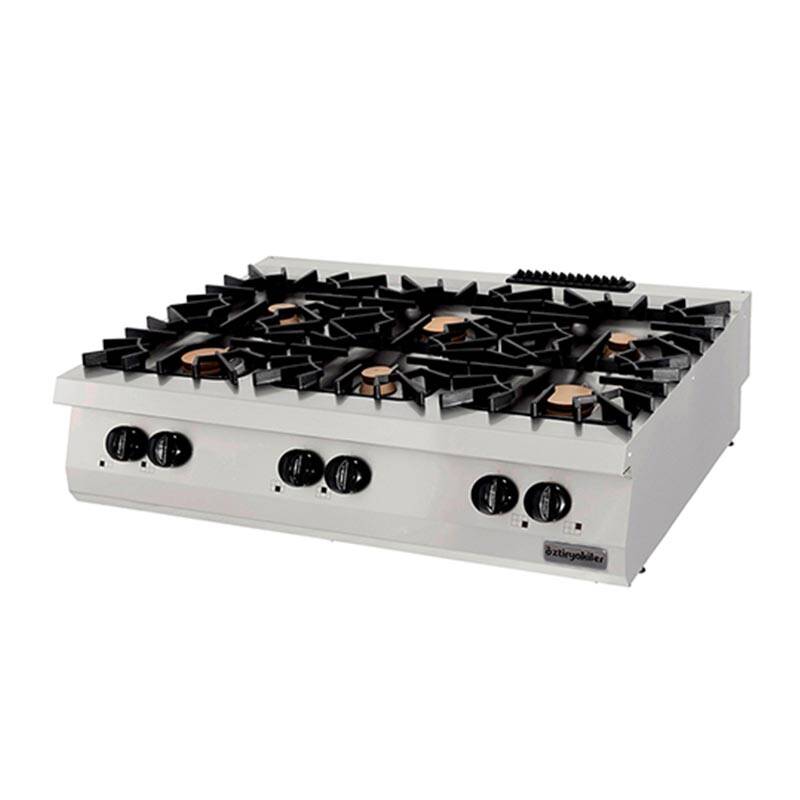 Öztiryakiler Set Üstü Ocak, 6 Gözlü, 120x90x30 cm, Gazlı - 1