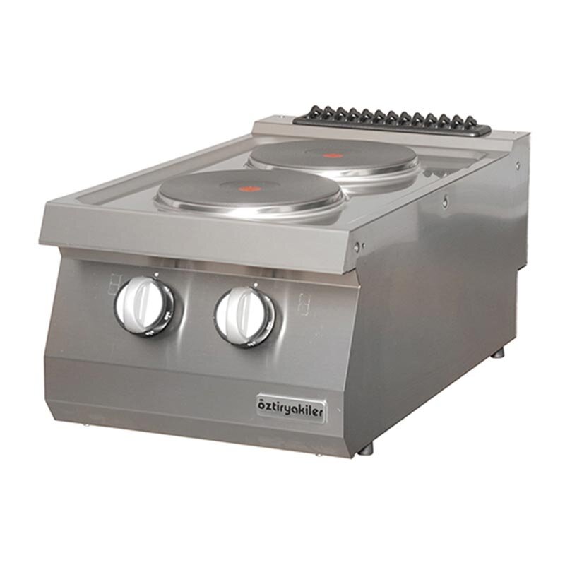 Öztiryakiler Set Üstü Ocak, Paslanmaz Çelik, Elektrikli, 40x70 cm - Öztiryakiler