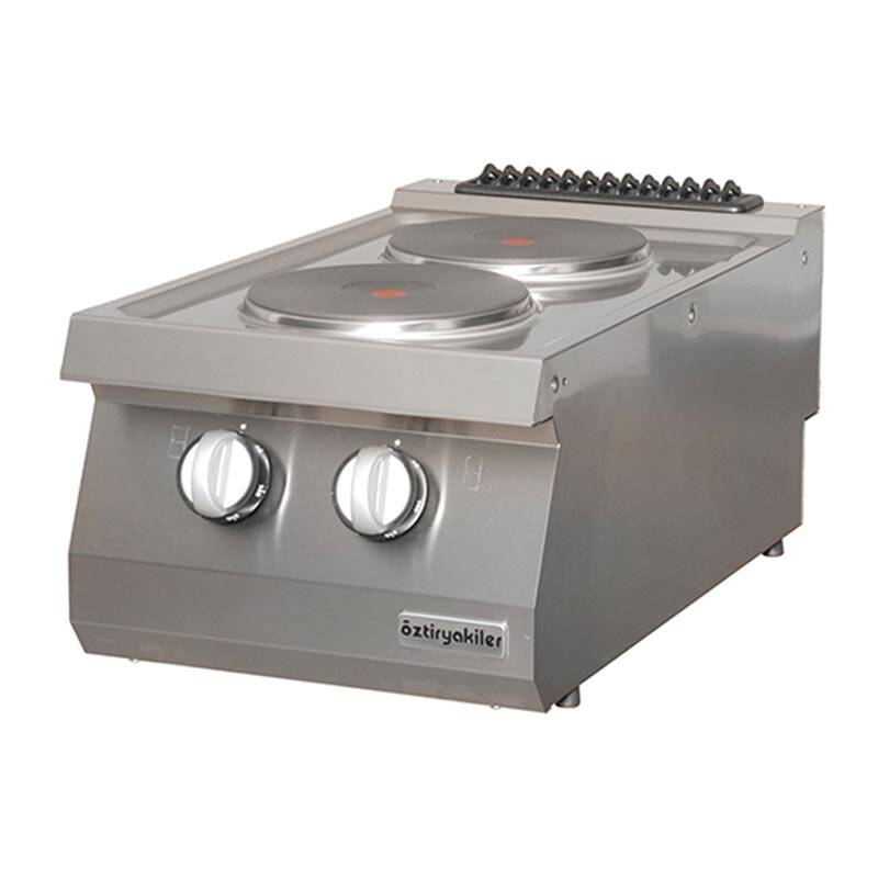 Öztiryakiler Set Üstü Ocak, Paslanmaz Çelik, Elektrikli, 40x70 cm - 1