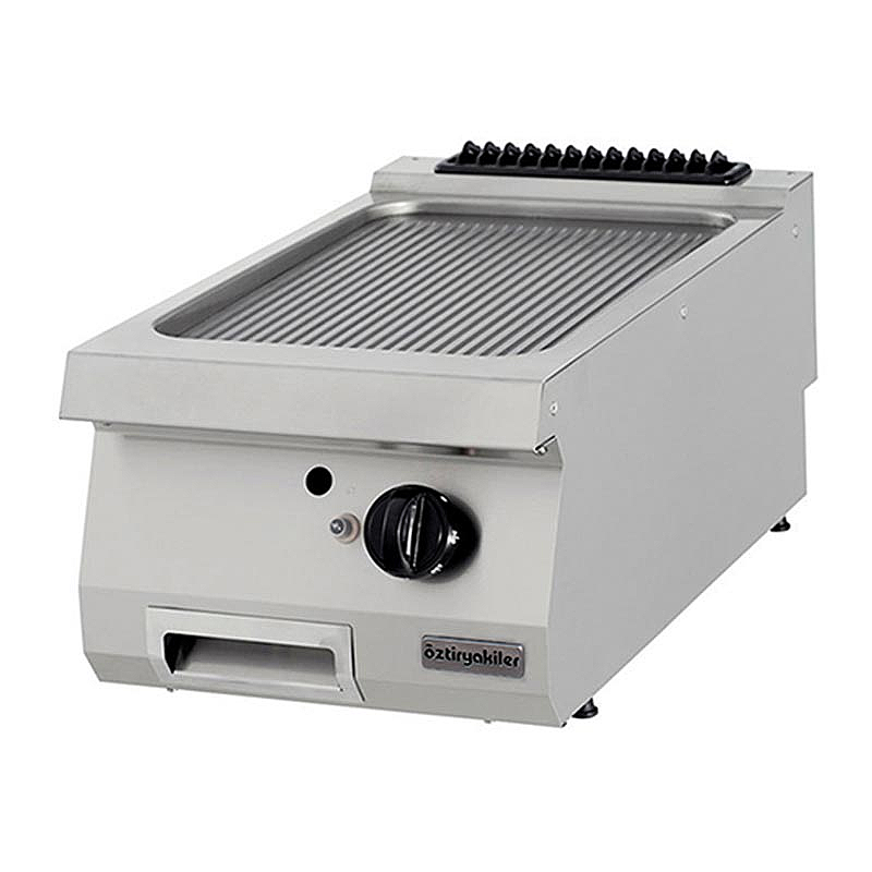 Öztiryakiler Set Üstü Oluklu Grill Plate, 40x90 cm, Krom, Gazlı, Endüstriyel - 1