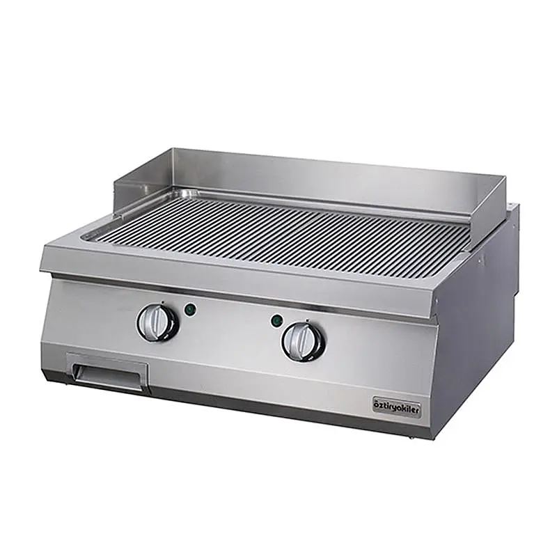 Öztiryakiler Set Üstü Oluklu Grill Plate, 80x90 cm, Elektrikli, Paslanmaz Çelik - 1