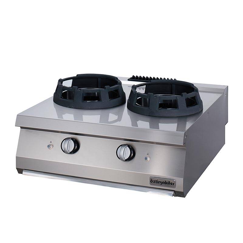 Öztiryakiler Set Üstü Wok Ocak, 2 Gözlü, 80x90x30 cm, Gazlı - 1