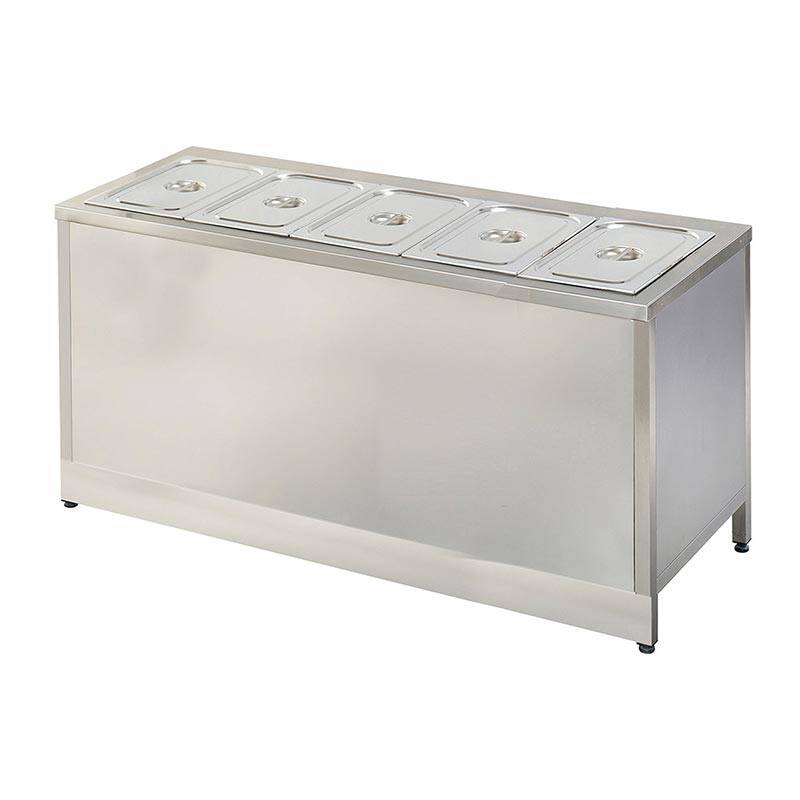 Öztiryakiler Sıcak Servis Ünitesi, Elektrikli, Paslanmaz Çelik, 190x70 cm - 1