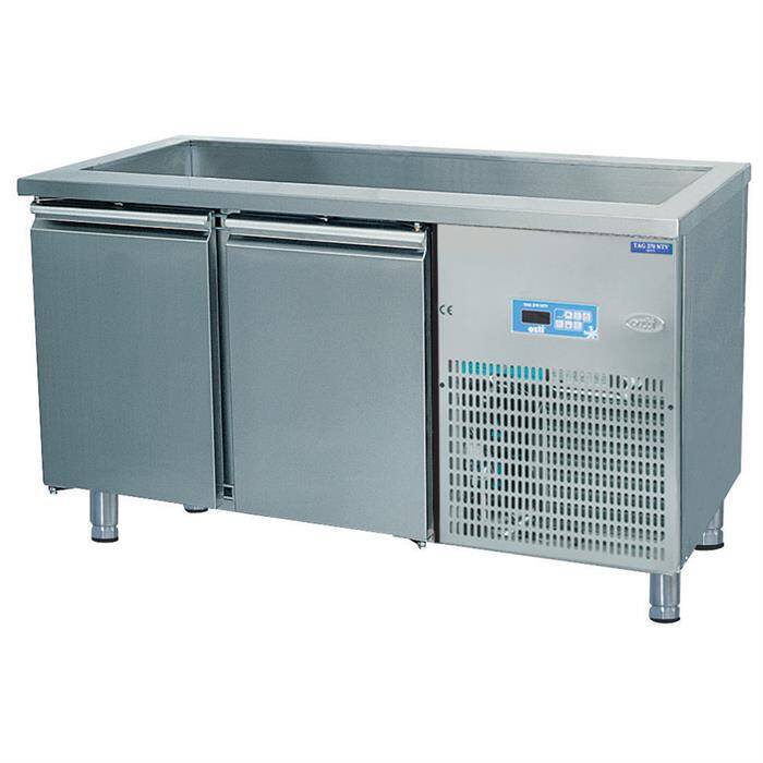 Öztiryakiler Soğuk Servis Bankosu, Paslanmaz Çelik, 140x70 cm - 1