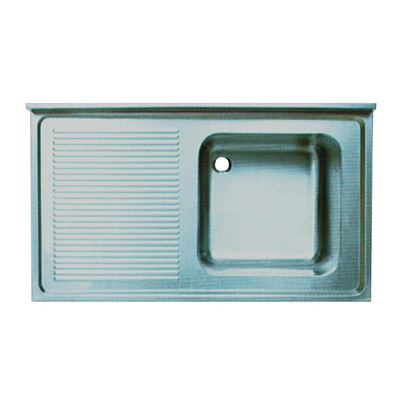 Öztiryakiler Sol Damlalıklı Tek Gözlü Tablalı Evye, 120x60 cm, 40x40x25 cm, 60 Serisi - Öztiryakiler