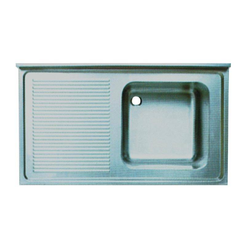 Öztiryakiler Sol Damlalıklı Tek Gözlü Tablalı Evye, Paslanmaz Çelik, 100x70 cm, 50x50x30 cm - 1