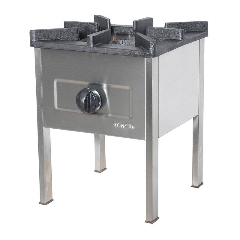 Öztiryakiler Tek Yanışlı Yer Ocağı, Paslanmaz Çelik, 40x40 cm, Gazlı - 1