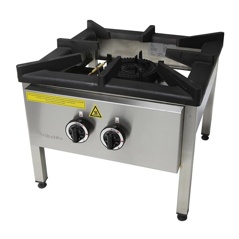 Öztiryakiler Tek Yanışlı Yer Ocağı, Paslanmaz Çelik, 50x50 cm, Gazlı - Öztiryakiler