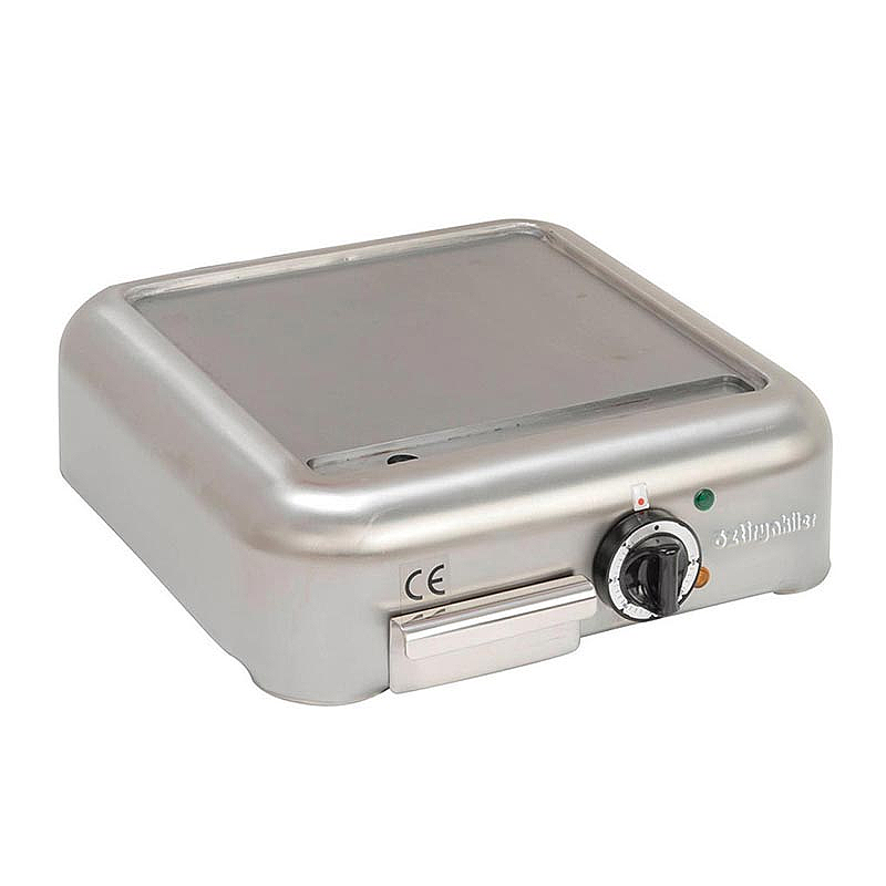 Öztiryakiler Tekli Düz Compact Grill Plate, 40x4 cm, Elektrikli, Paslanmaz Çelik Gövde - 1