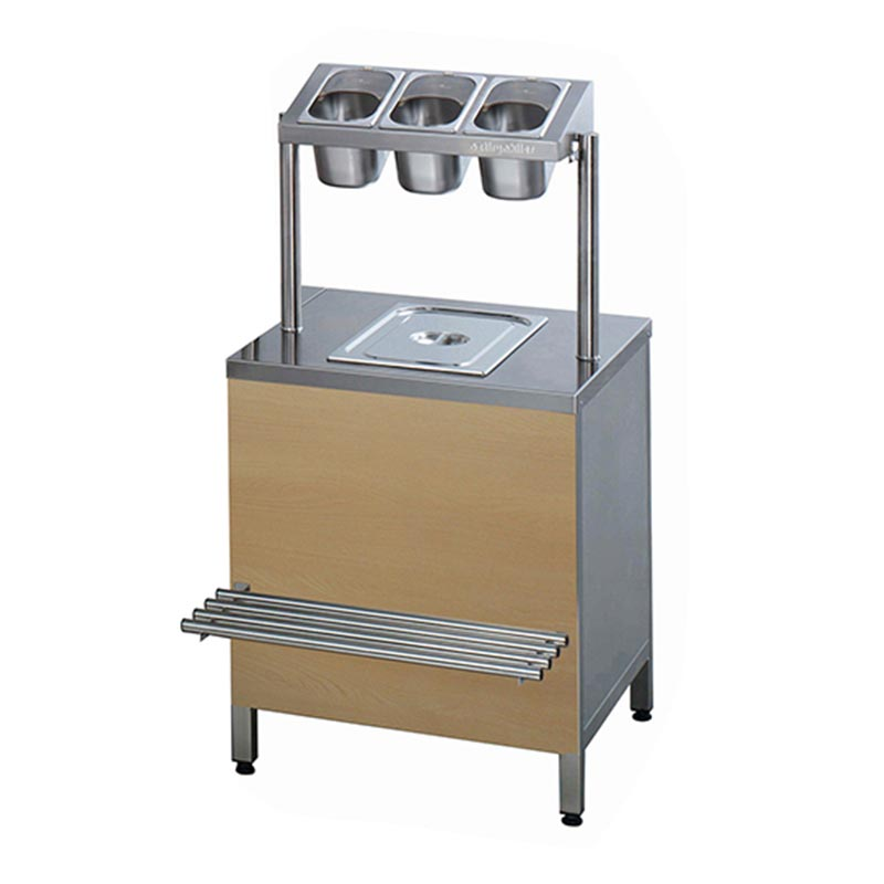 Öztiryakiler Tepsi Kaydırmalı Ahşap Kaplı Küver Ünitesi, 80x70 cm, Paslanmaz Çelik - 1