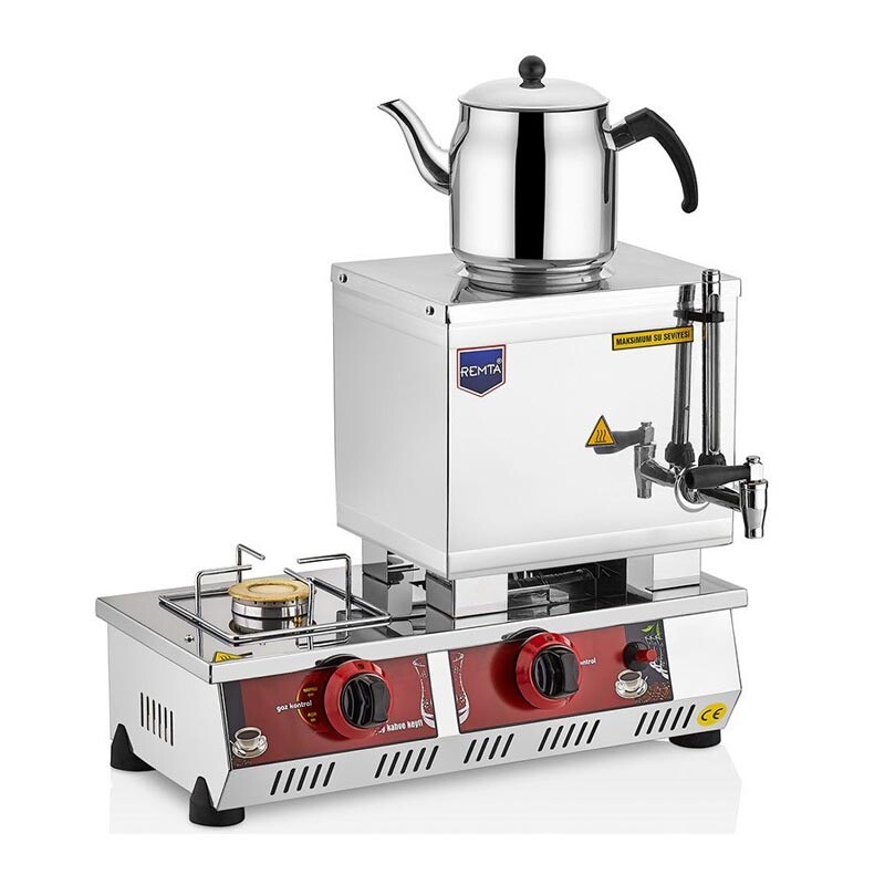 Remta N10 15 Model Kahveci Takımlı LPG Tek Demlikli Çay Kazanı, 13 Lt. - Remta