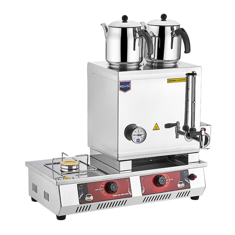 Remta N11(E) 30 Model Kahveci Takımlı Çay Kazanı, 2 Demlikli, 23 Lt, Elektrikli+LPG - Remta