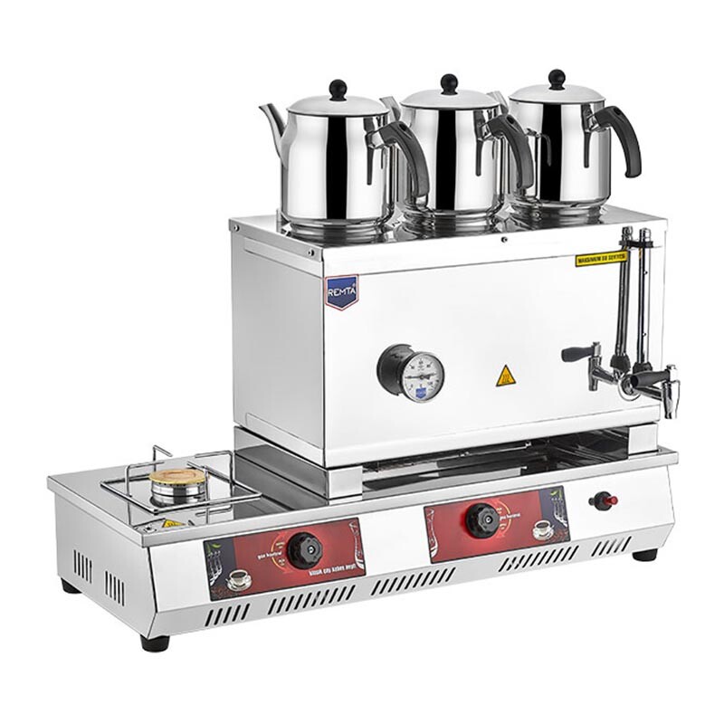 Remta N13 55 Model Kahveci Takımlı Çay Kazanı, 3 Demlikli, 33 Lt, Doğalgazlı - Remta