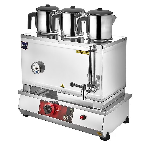 Remta N13(P) 55 Model 3 Demlikli Gazlı CE Pleytsiz Çay Ocağı 34 Lt. - Remta