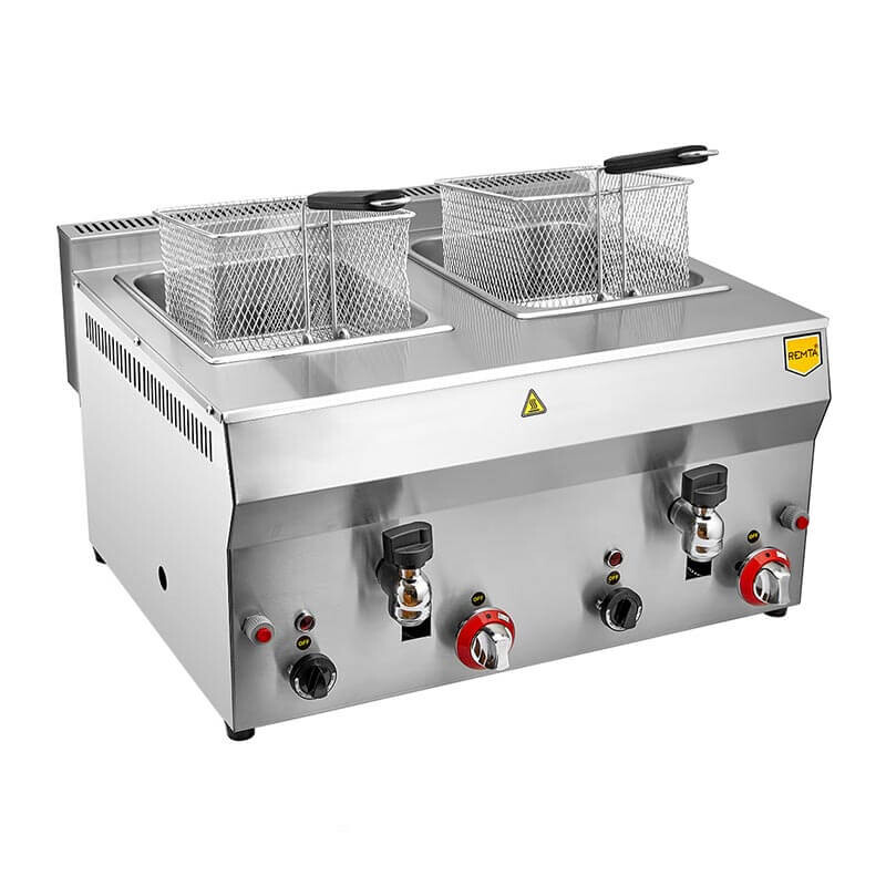 Remta R113CE Musluklu Fritöz, 8+8 Lt. LPG - Remta