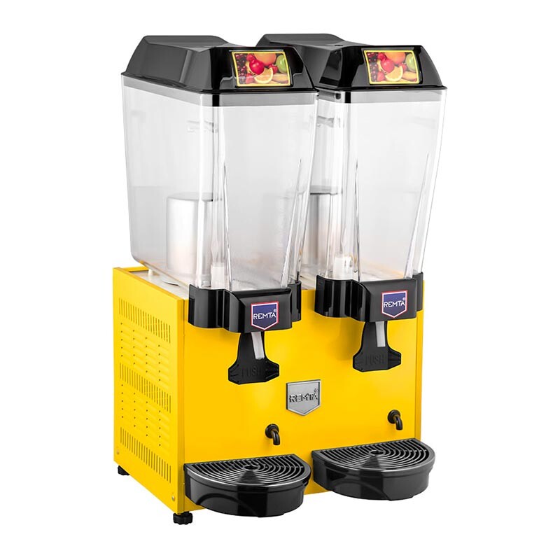 Remta ST12 Şerbet Soğutucu, 2 Hazneli, Şerbet+Şerbet, 20+20 Lt, Sarı - Remta