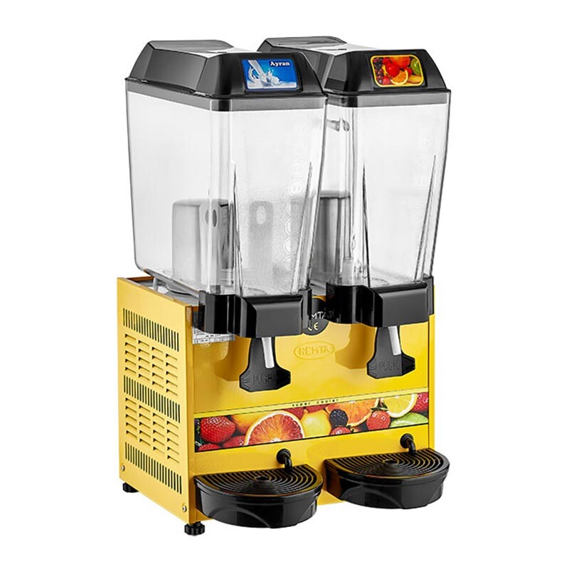 Remta ST13 Şerbet ve Ayran Soğutucu, 2 Hazneli, 20+20 Lt, Sarı - Remta