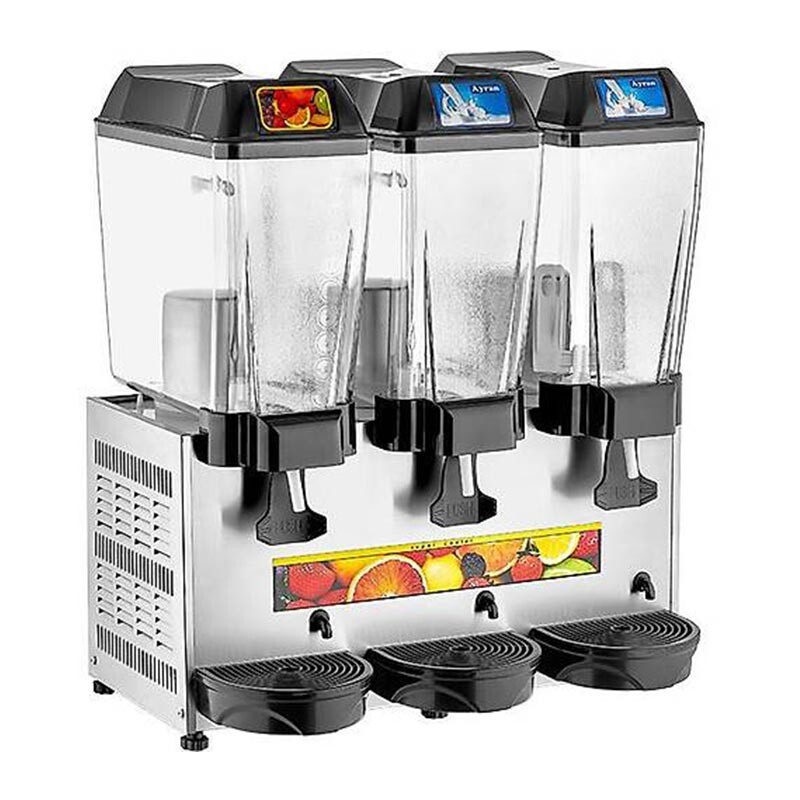 Remta ST19 Şerbet Soğutucu, 3 Hazneli, Şerbet+Ayran+Ayran, 20+20+20 Lt, Metalik Gri - Remta