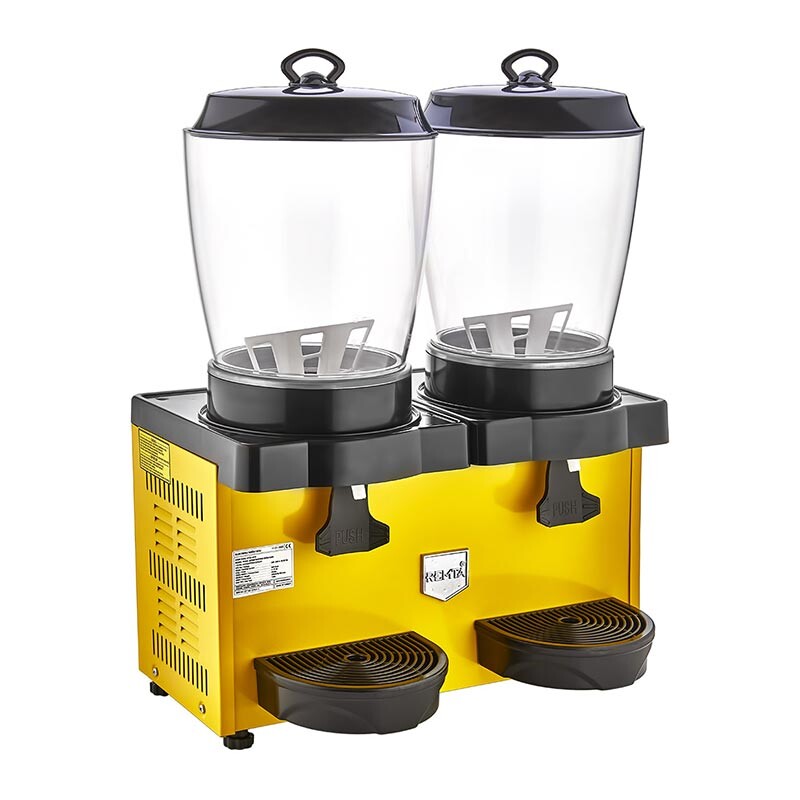Remta ST35 Royal Mini Çiftli Şerbet ve Ayran Soğutucu, 11+11 Lt, Sarı - Remta