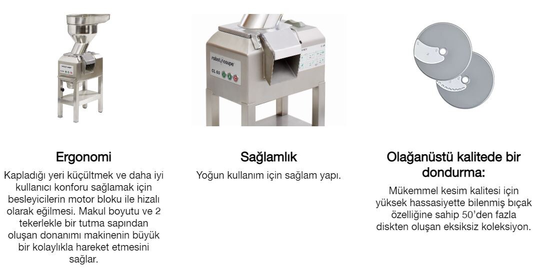 Robot Coupe CL 60 Sebze Doğrama Makinesi, 2 Kafalı, Çelik Hazne - 3