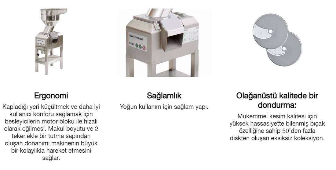 Robot Coupe CL 60 Sebze Doğrama Makinesi, 2 Kafalı, Çelik Hazne - 3