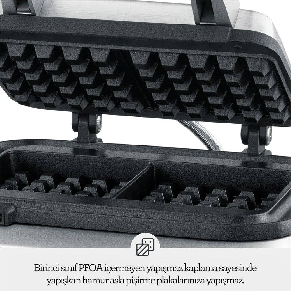 Sage BWM620 The Smart Waffle™ Pro Waffle Makinesi, Yapışmaz Yüzey - 2