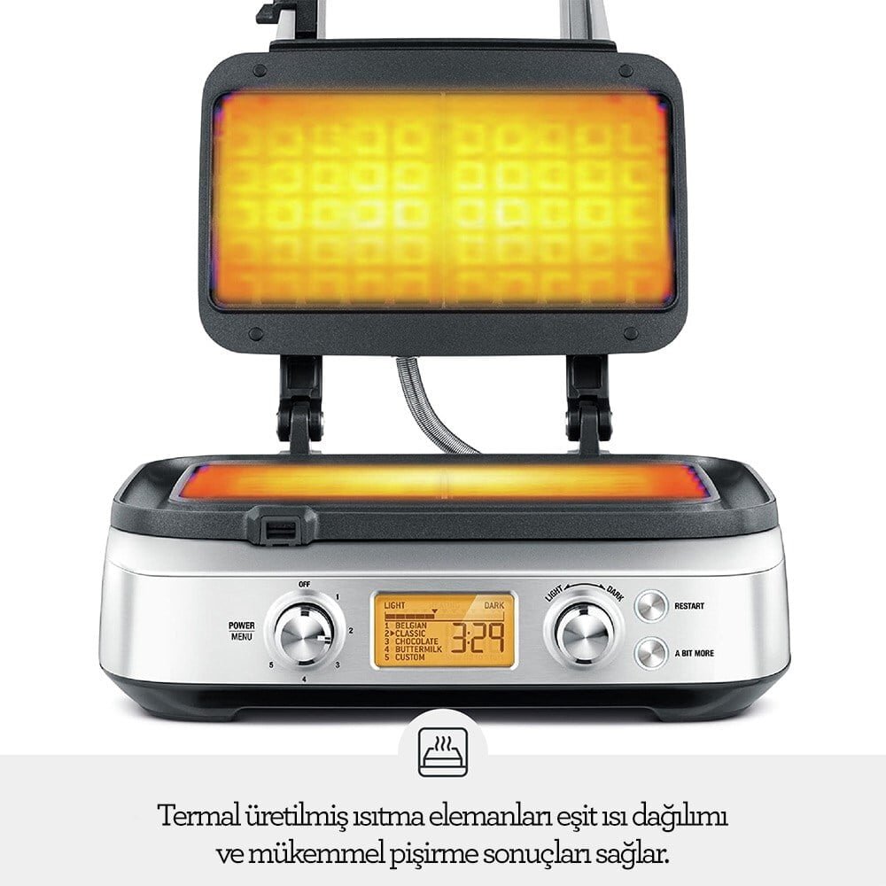 Sage BWM620 The Smart Waffle™ Pro Waffle Makinesi, Yapışmaz Yüzey - 6