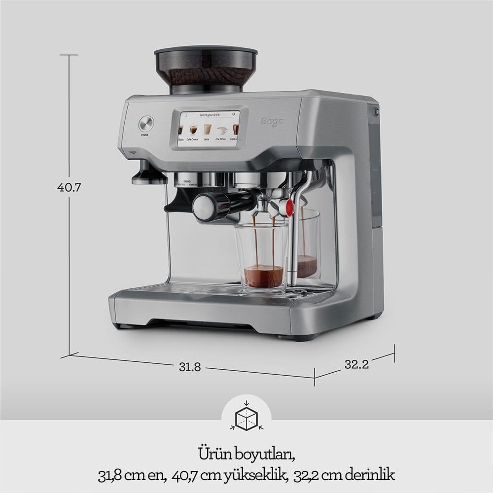 Sage SES880 BSS The Barista Touch™ Espresso Makinesi, Otomatik Süt Köpürtme - 3