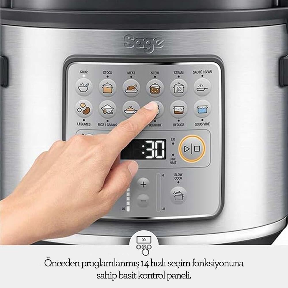 Sage SPR680 The Fast Slow Go™ Akıllı Düdüklü, 6 Lt. - 3