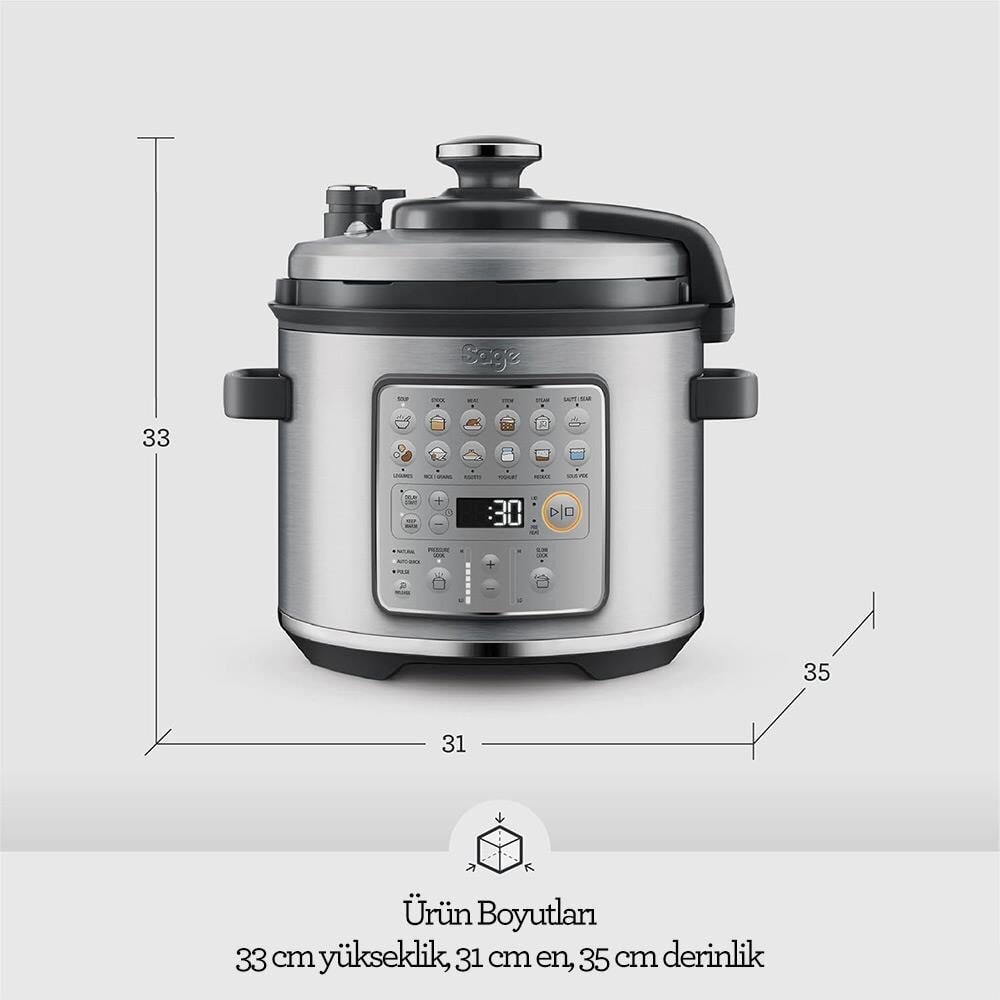 Sage SPR680 The Fast Slow Go™ Akıllı Düdüklü, 6 Lt. - 8