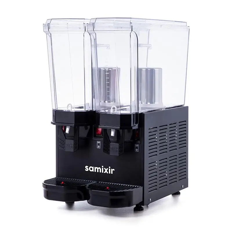 Samixir 40.SMB Klasik Twin Soğuk İçecek Dispenseri, 20+20 Lt, Fıskiyeli, Karıştırıcılı, Siyah - Samixir (1)