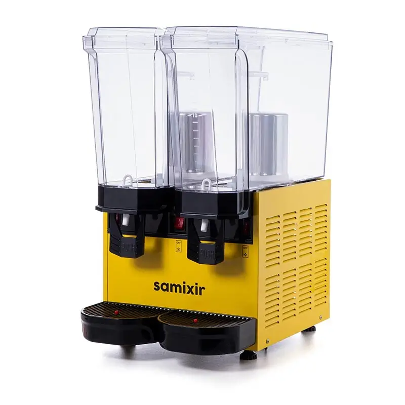 Samixir 40.SSY Klasik Twin Soğuk İçecek Dispenseri, 20+20 Lt, Fıskiyeli, Sarı - Samixir (1)